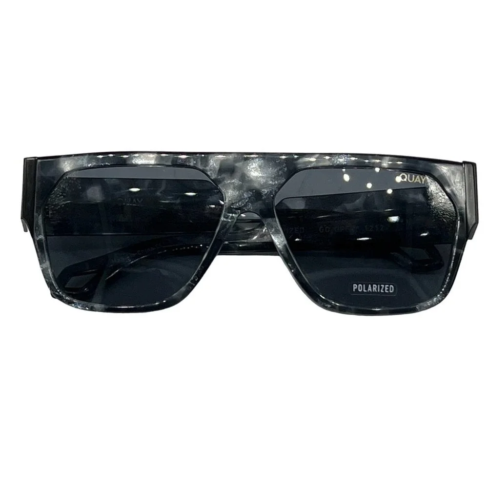 NEW QUAY AUSTRALIA Go Off black tortoise black polarized sunglasses styl…